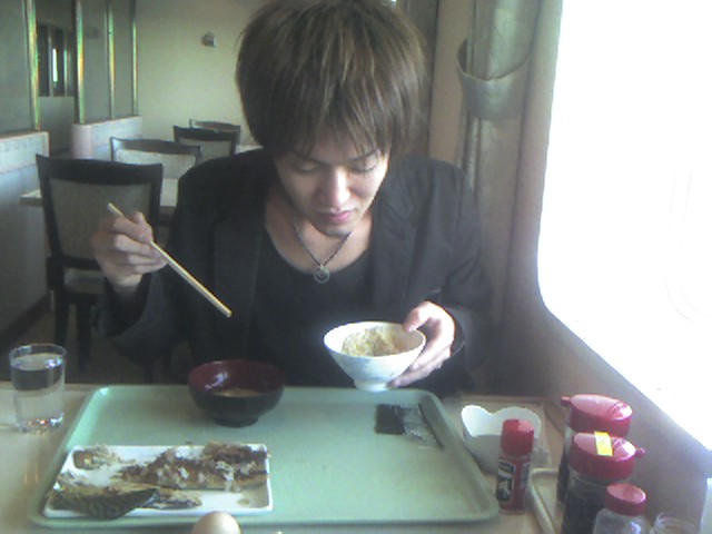 フェリーで朝ご飯